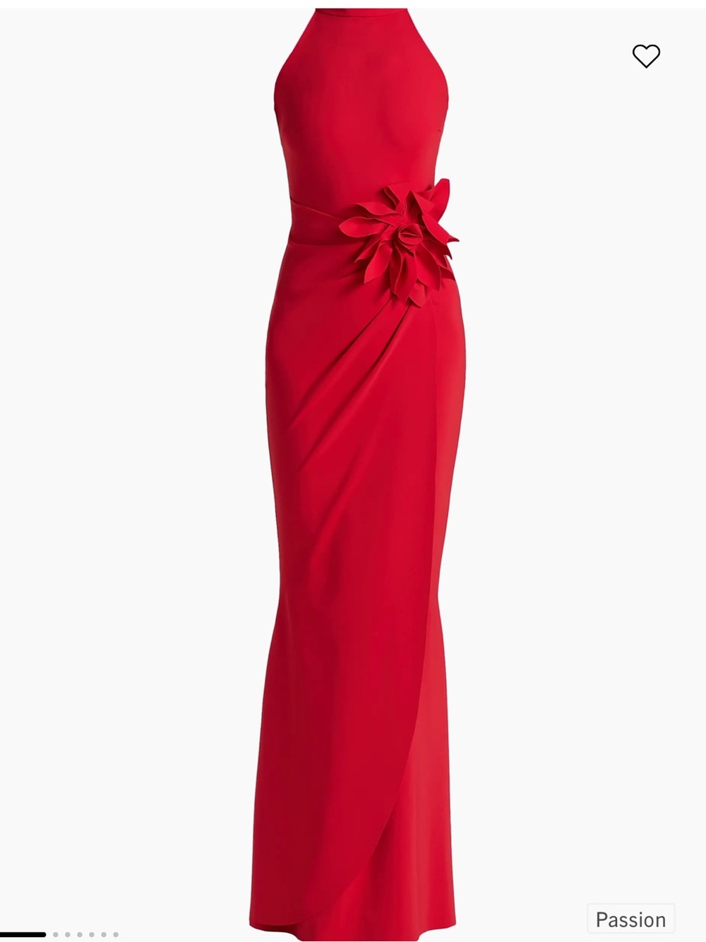 Chiara Boni La Petite Robe Vibrant Red Halter Evening Dress